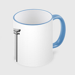 Кружка 3D Япония Тории Z, цвет: 3D-небесно-голубой кант