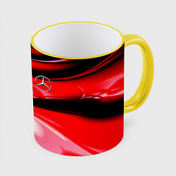Кружка 3D MERCEDES, цвет: 3D-желтый кант