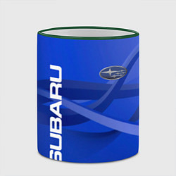 Кружка 3D SUBARU, цвет: 3D-зеленый кант — фото 2