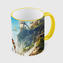 Кружка 3D AssassinS Creed Origins odyssey, цвет: 3D-желтый кант
