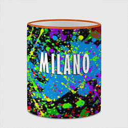 Кружка 3D Milano - abstraction - Italy, цвет: 3D-оранжевый кант — фото 2