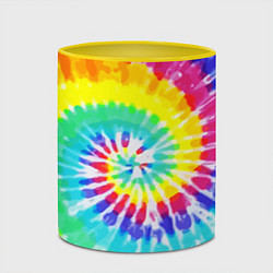 Кружка 3D TIE-DYE СТЕНА, цвет: 3D-белый + желтый — фото 2