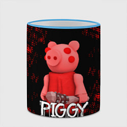 Кружка 3D Roblox Piggy, цвет: 3D-небесно-голубой кант — фото 2
