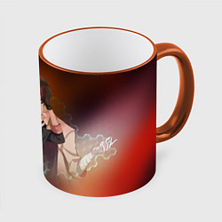Кружка 3D Дазай и Чуя, цвет: 3D-оранжевый кант