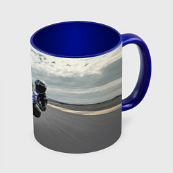 Кружка 3D Yamaha, цвет: 3D-белый + синий