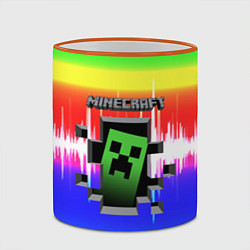 Кружка 3D Minecraft S, цвет: 3D-оранжевый кант — фото 2