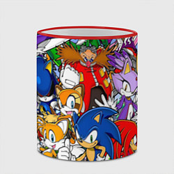 Кружка 3D Sonic, цвет: 3D-красный кант — фото 2