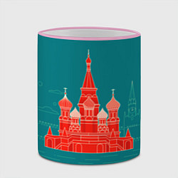 Кружка 3D Москва, цвет: 3D-розовый кант — фото 2