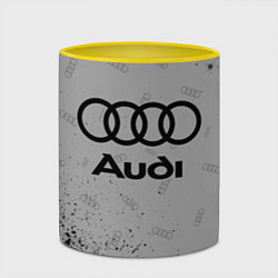 Кружка 3D AUDI АУДИ, цвет: 3D-белый + желтый — фото 2