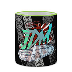 Кружка 3D JDM Nissan GTR R34 Nismo, цвет: 3D-светло-зеленый кант — фото 2