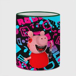 Кружка 3D Roblox Piggy, цвет: 3D-зеленый кант — фото 2