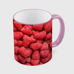 Кружка 3D Малина, цвет: 3D-розовый кант