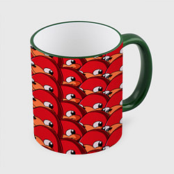 Кружка 3D Knuckles, цвет: 3D-зеленый кант