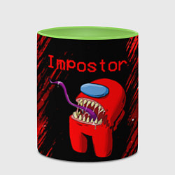 Кружка 3D AMONG US - MONSTER, цвет: 3D-белый + светло-зеленый — фото 2