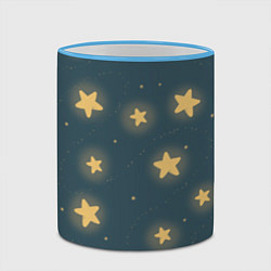 Кружка 3D Звезды, цвет: 3D-небесно-голубой кант — фото 2