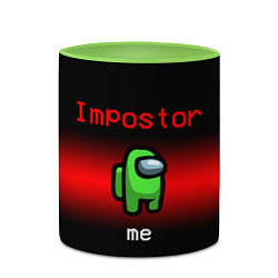 Кружка 3D AMONG US, цвет: 3D-белый + светло-зеленый — фото 2