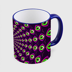 Кружка 3D Fractal-$$$, цвет: 3D-синий кант
