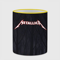 Кружка 3D Metallica, цвет: 3D-желтый кант — фото 2