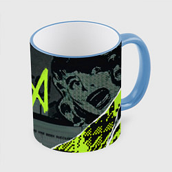 Кружка 3D WATCH DOGS: LEGION, цвет: 3D-небесно-голубой кант