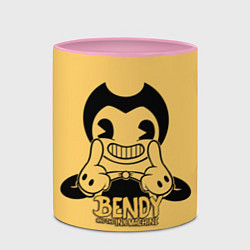 Кружка 3D Bendy And The Ink Machine, цвет: 3D-белый + розовый — фото 2