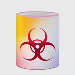 Кружка 3D Biohazard, цвет: 3D-розовый кант — фото 2