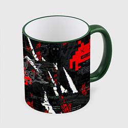 Кружка 3D Watch Dogs: Legion, цвет: 3D-зеленый кант