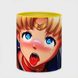 Кружка 3D SAILOR MOON AHEGAO, цвет: 3D-белый + желтый — фото 2