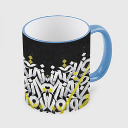 Кружка 3D GRAFFITY, цвет: 3D-небесно-голубой кант