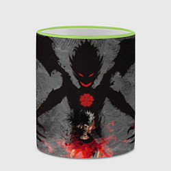 Кружка 3D Черный клевер, цвет: 3D-светло-зеленый кант — фото 2