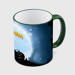 Кружка 3D Halloween Pumpkin, цвет: 3D-зеленый кант