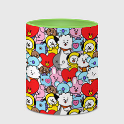 Кружка 3D BT21 BTS, цвет: 3D-белый + светло-зеленый — фото 2