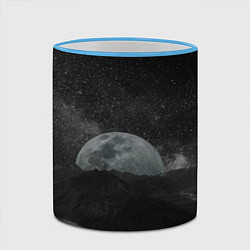 Кружка 3D Луна, цвет: 3D-небесно-голубой кант — фото 2