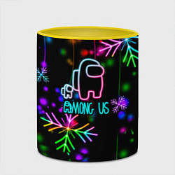 Кружка 3D Among Us New Year, цвет: 3D-белый + желтый — фото 2