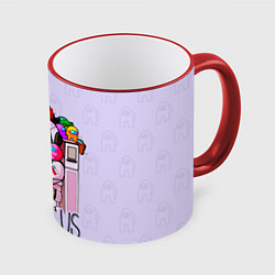 Кружка 3D Among Us, цвет: 3D-красный кант