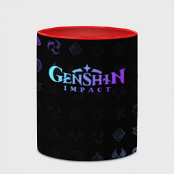 Кружка 3D GENSHIN IMPACT, цвет: 3D-белый + красный — фото 2