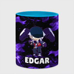 Кружка 3D BRAWL STARS EDGAR, цвет: 3D-белый + небесно-голубой — фото 2