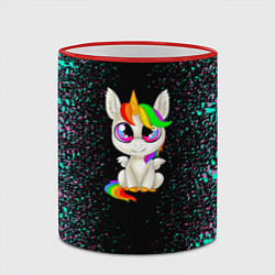 Кружка 3D Единорог, цвет: 3D-красный кант — фото 2