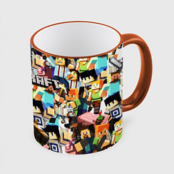 Кружка 3D MINECRAFT, цвет: 3D-оранжевый кант