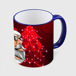 Кружка 3D Кульный дед, цвет: 3D-синий кант