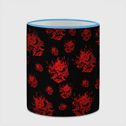 Кружка 3D RED SAMURAI PATTERN, цвет: 3D-небесно-голубой кант — фото 2