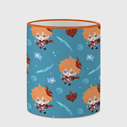 Кружка 3D Чиби Чайльд, цвет: 3D-оранжевый кант — фото 2