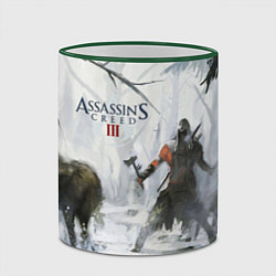 Кружка 3D Assassin’s Creed 3, цвет: 3D-зеленый кант — фото 2