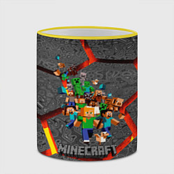 Кружка 3D MINECRAFT МАНКРАФТ, цвет: 3D-желтый кант — фото 2
