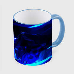 Кружка 3D Валорант, цвет: 3D-небесно-голубой кант