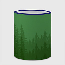 Кружка 3D Зеленый Лес, цвет: 3D-синий кант — фото 2