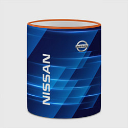 Кружка 3D Nissan, цвет: 3D-оранжевый кант — фото 2