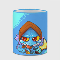 Кружка 3D Сларк Dota 2, цвет: 3D-небесно-голубой кант — фото 2