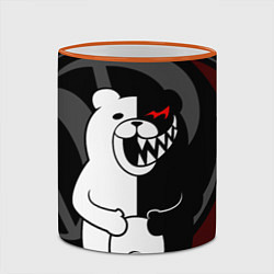 Кружка 3D MONOKUMA МОНОКУМА DANGANRO, цвет: 3D-оранжевый кант — фото 2