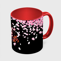 Кружка 3D NEZUKO НЕЗУКО, цвет: 3D-белый + красный