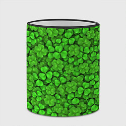 Кружка 3D Зелёный клевер, цвет: 3D-черный кант — фото 2